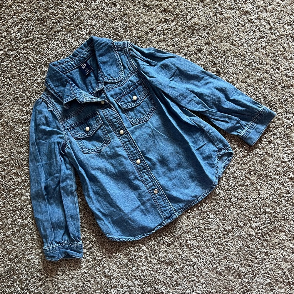 Baby Gap Little Girl Denim Top Size 4